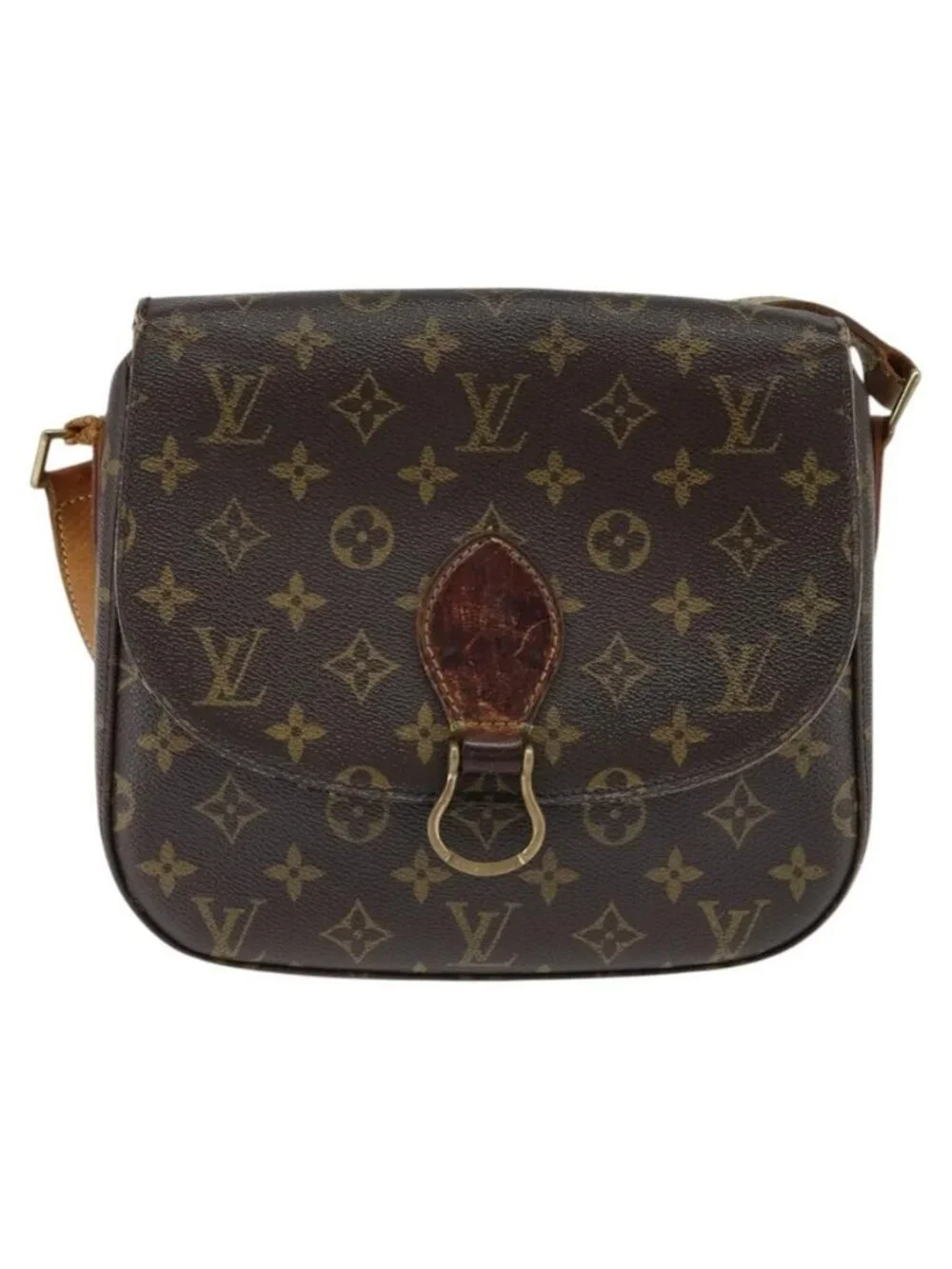 Authentic LOUIS VUITTON Monogram Saint Cloud GM Shoulder Bag M51242 LV - Picture 5 of 16